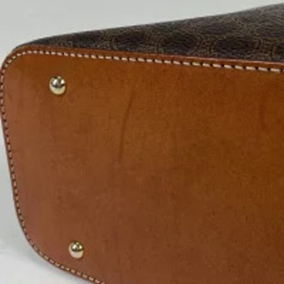 Celine Macadam handbag canvas brown